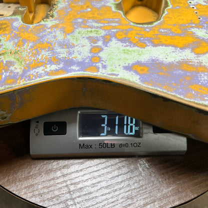 Warmtone Custom Guitars Relic Tele Style Guitar Body “Retro Yellow” Nitro 3lbs