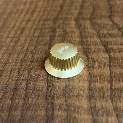 Warmtone CG Anodized Aluminum Strat Knob Set “Gold” Set Screw