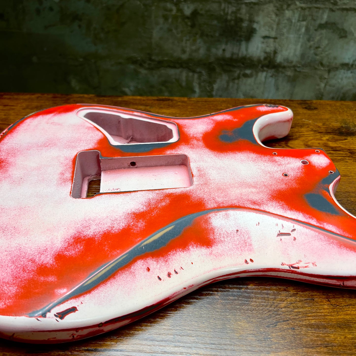 Warmtone Custom Guitars Strat Guitar Body Relic "Hot Flames”Nitro