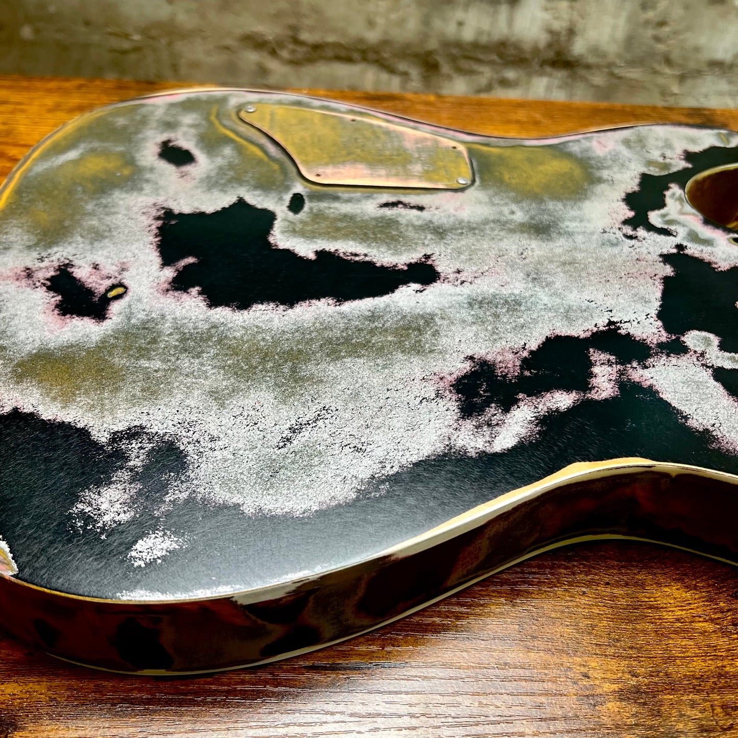 Warmtone CG Relic HH Tele Guitar Body “Spooky House” Nitro/Binding