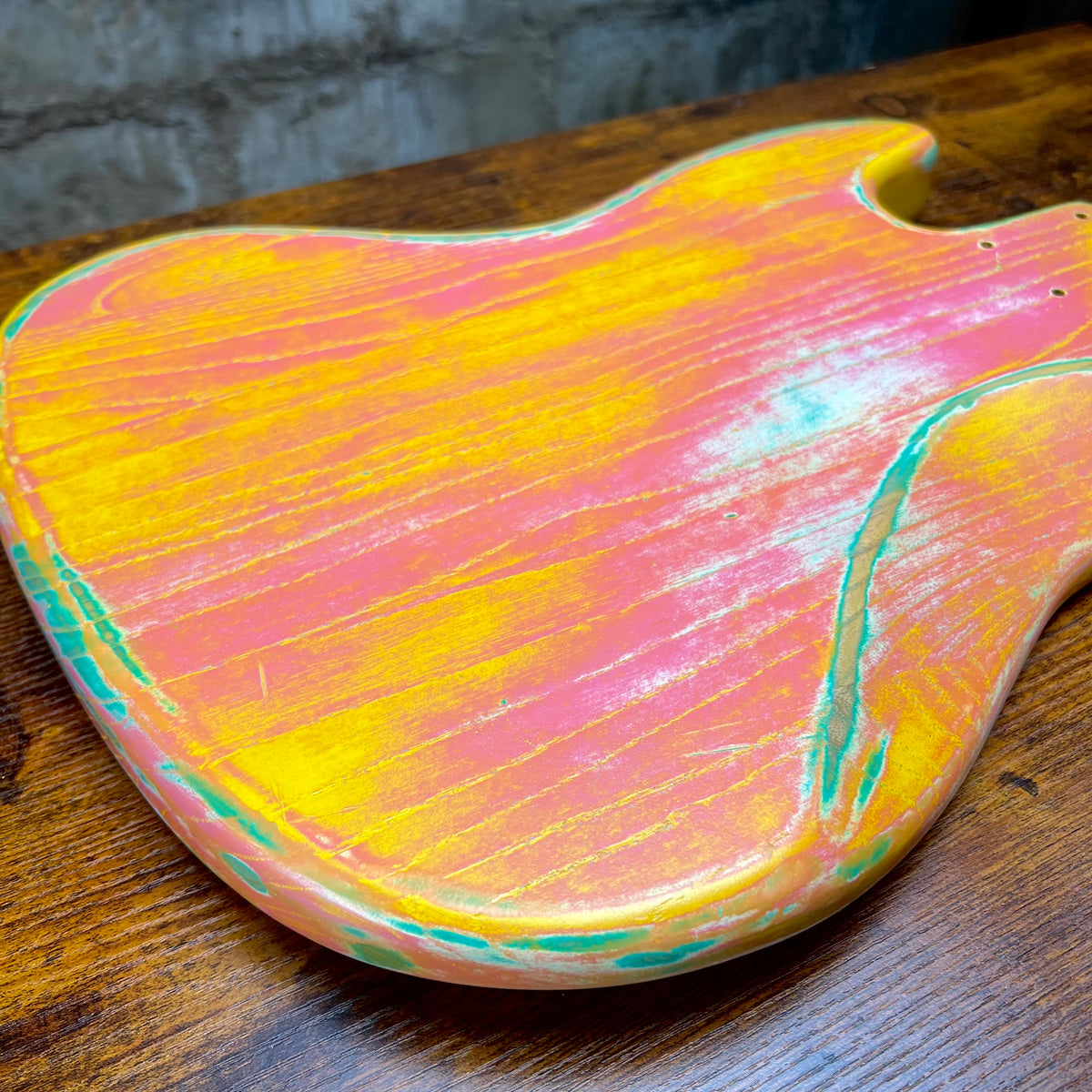 Warmoth J Bass Replacement Body Custom Paint Job Swamp Ash