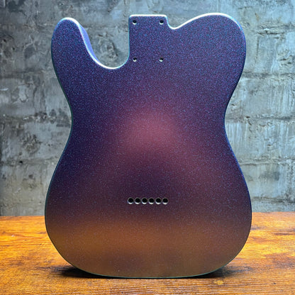 Warmtone CG COLORSHIFT Alder Tele Guitar Body "Blueberry Shift" 5.10lbs