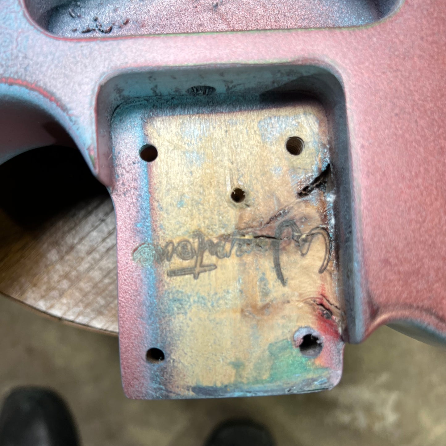 Warmtone Custom Guitars Relic Tele Style Guitar Body “Smokescreen”