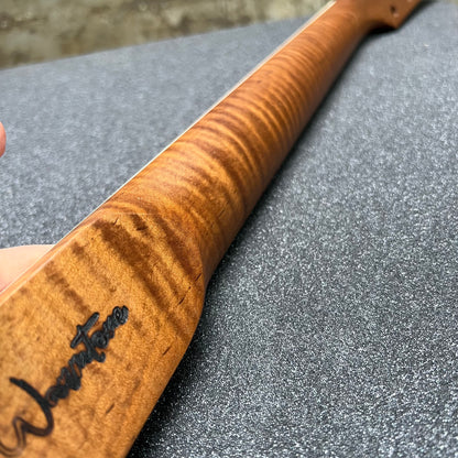 Roasted Flamed Maple 24.75 Scale length Conversion Neck #36