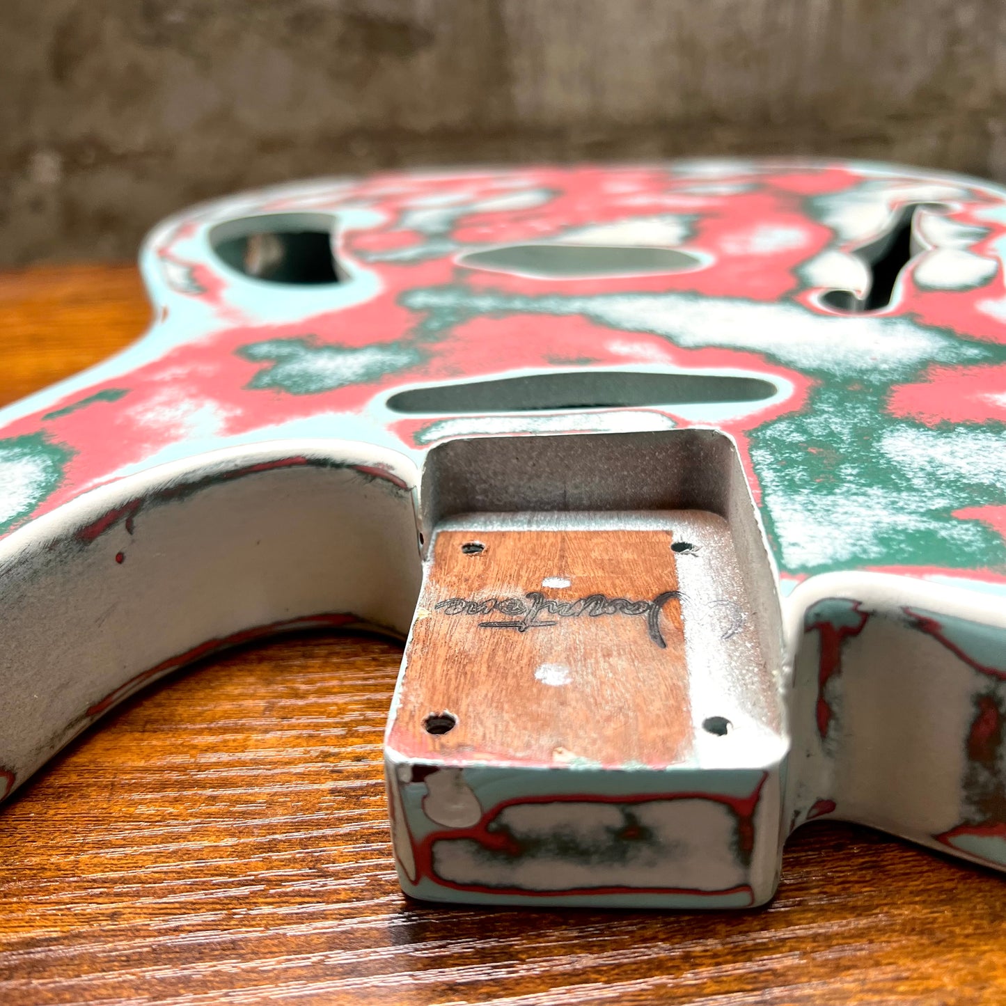 Warmtone CG Relic Thinline Tele Style Guitar Body “Vomit” Nitro