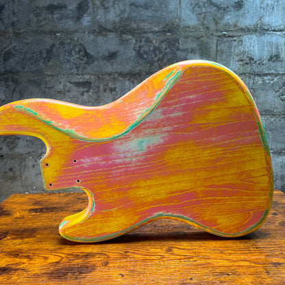 Warmoth J Bass Replacement Body Custom Paint Job Swamp Ash