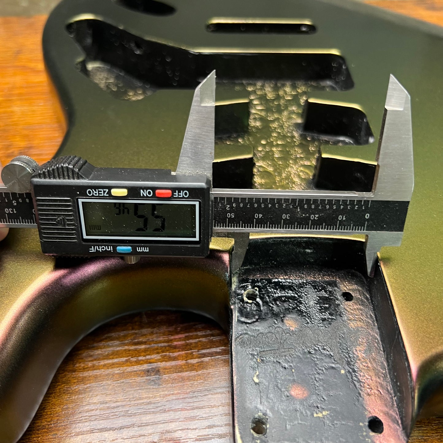 Warmtone Custom Guitars Strat Guitar Body “Green Mauve Gold Color Shift”