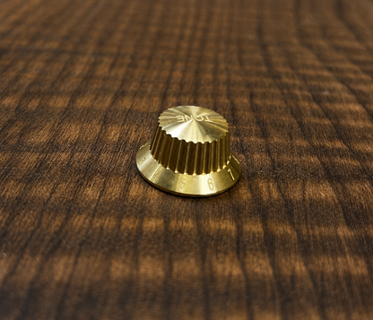 Warmtone Custom Guitars Raw Brass Strat Style Knobs Set Screw