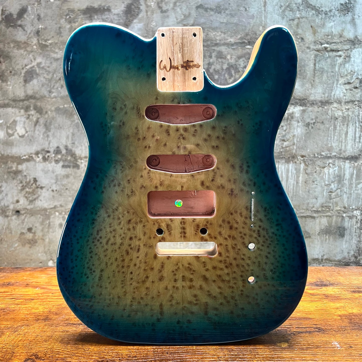 Warmtone CG Burl Telecaster Guitar Body "Dark Leopard” P90 4.8lbs