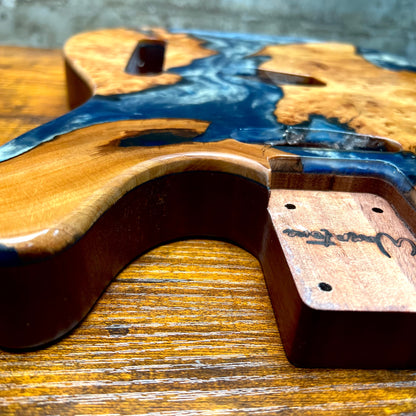 Warmtone Custom Guitars Burl Epoxy Resin Tele Body “Leopard”