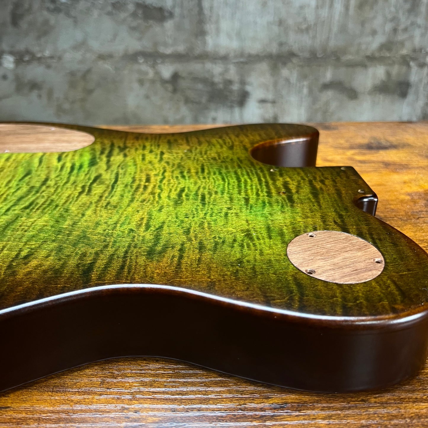 Warmtone CG HHH Tele Guitar Body 2 Sided Flamed Maple “Forest Sunset”