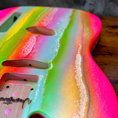 Warmtone Custom Guitars Telecaster Guitar Body "Garden"