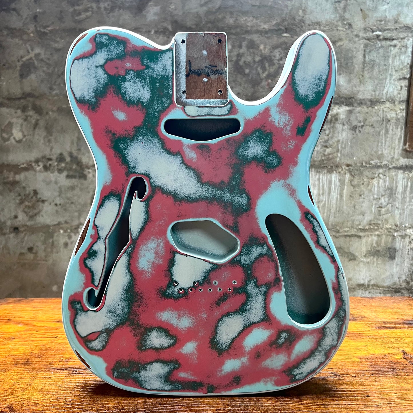 Warmtone CG Relic Thinline Tele Style Guitar Body “Vomit” Nitro