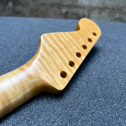 Flamed Maple St Style Neck Nitro Ebony 9.5 Radius   #39