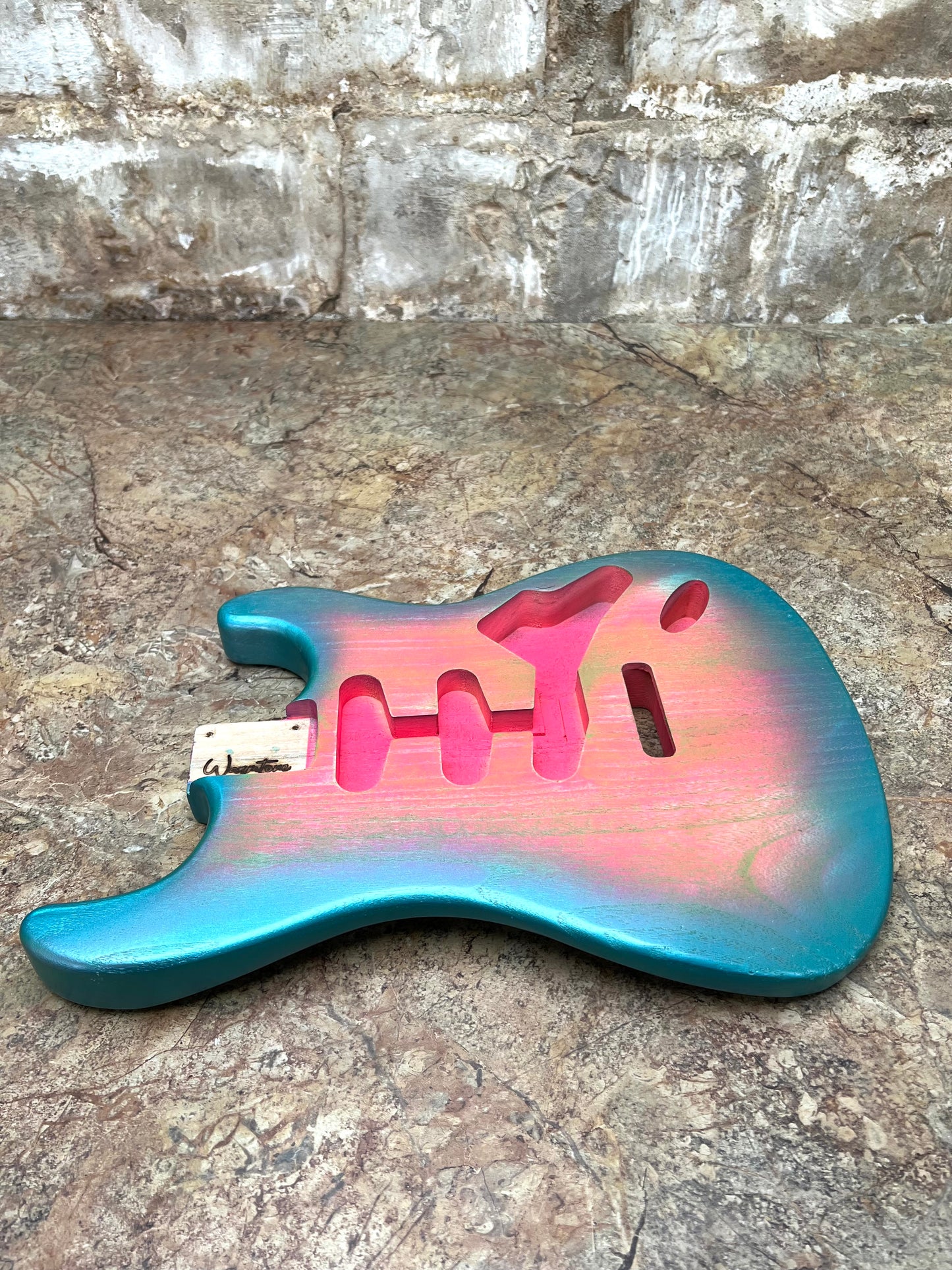 Warmtone Custom Guitars Strat Style Guitar Body Relic “Pink Burst”