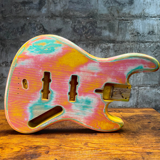 Warmoth J Bass Replacement Body Custom Paint Job Swamp Ash