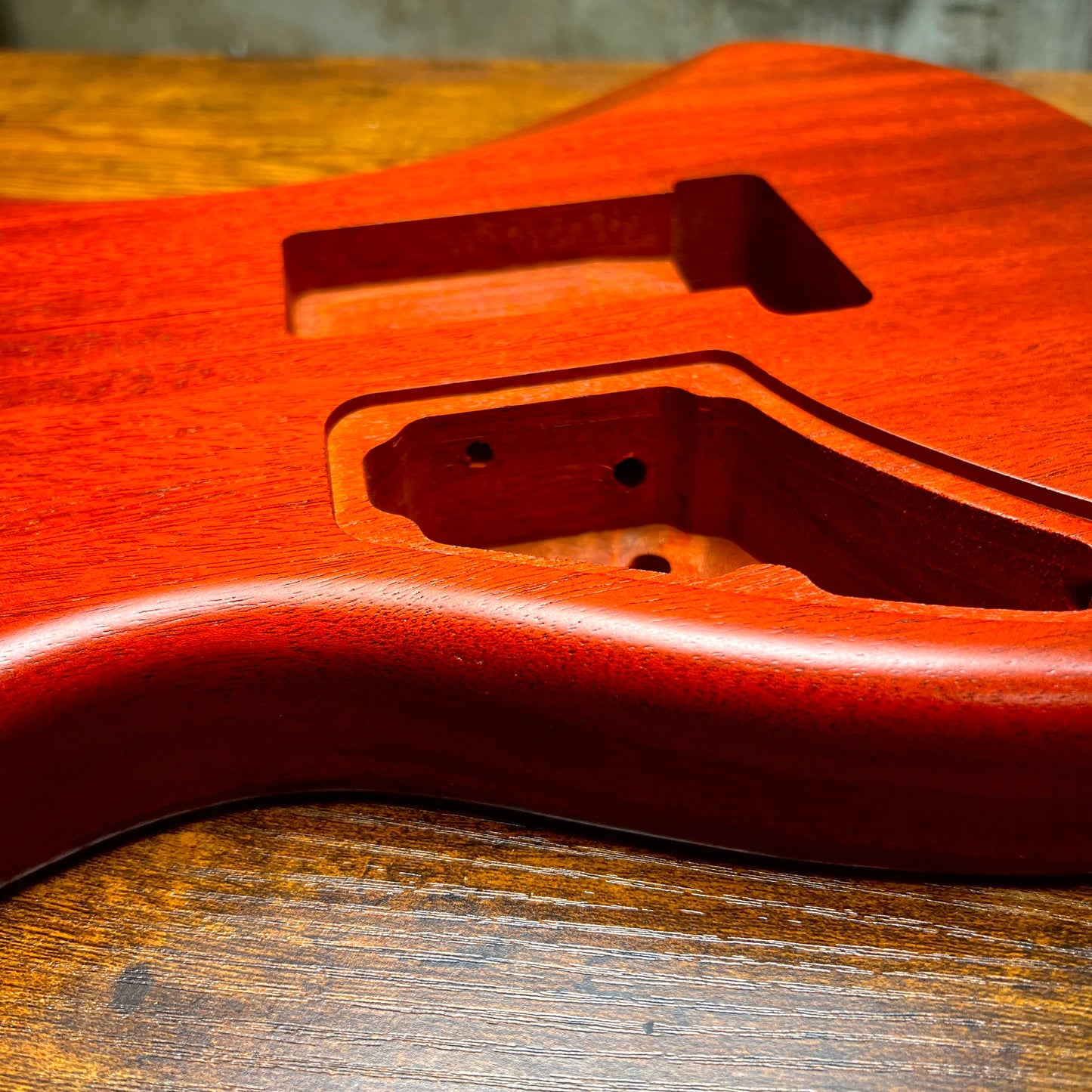 Warmtone CG Hss Strat Style Guitar Body Flamed Maple “Eclipse” 4.1lbs