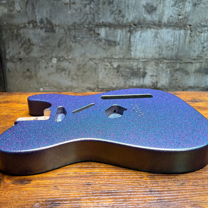 Warmtone CG COLORSHIFT Alder Tele Guitar Body "Blueberry Shift" 5.10lbs