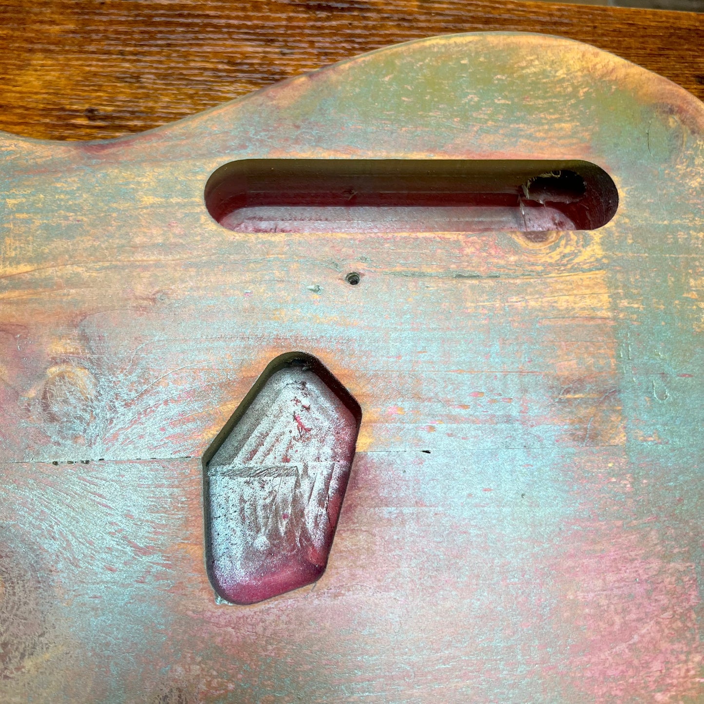 Warmtone Custom Guitars Relic Tele Style Guitar Body “Old Red Cedar” Nitro