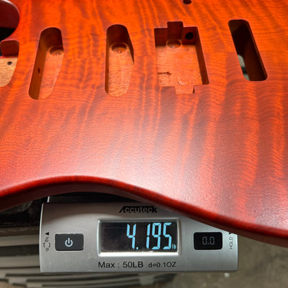Warmtone CG Hss Strat Style Guitar Body Flamed Maple “Eclipse” 4.1lbs