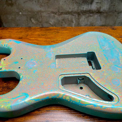 Warmtone Custom Guitars Strat Style Guitar Body “Splatter” 4.6 lbs