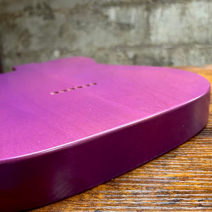 Warmtone CG Tele Flamed Maple Guitar Body “Lavender” Alder
