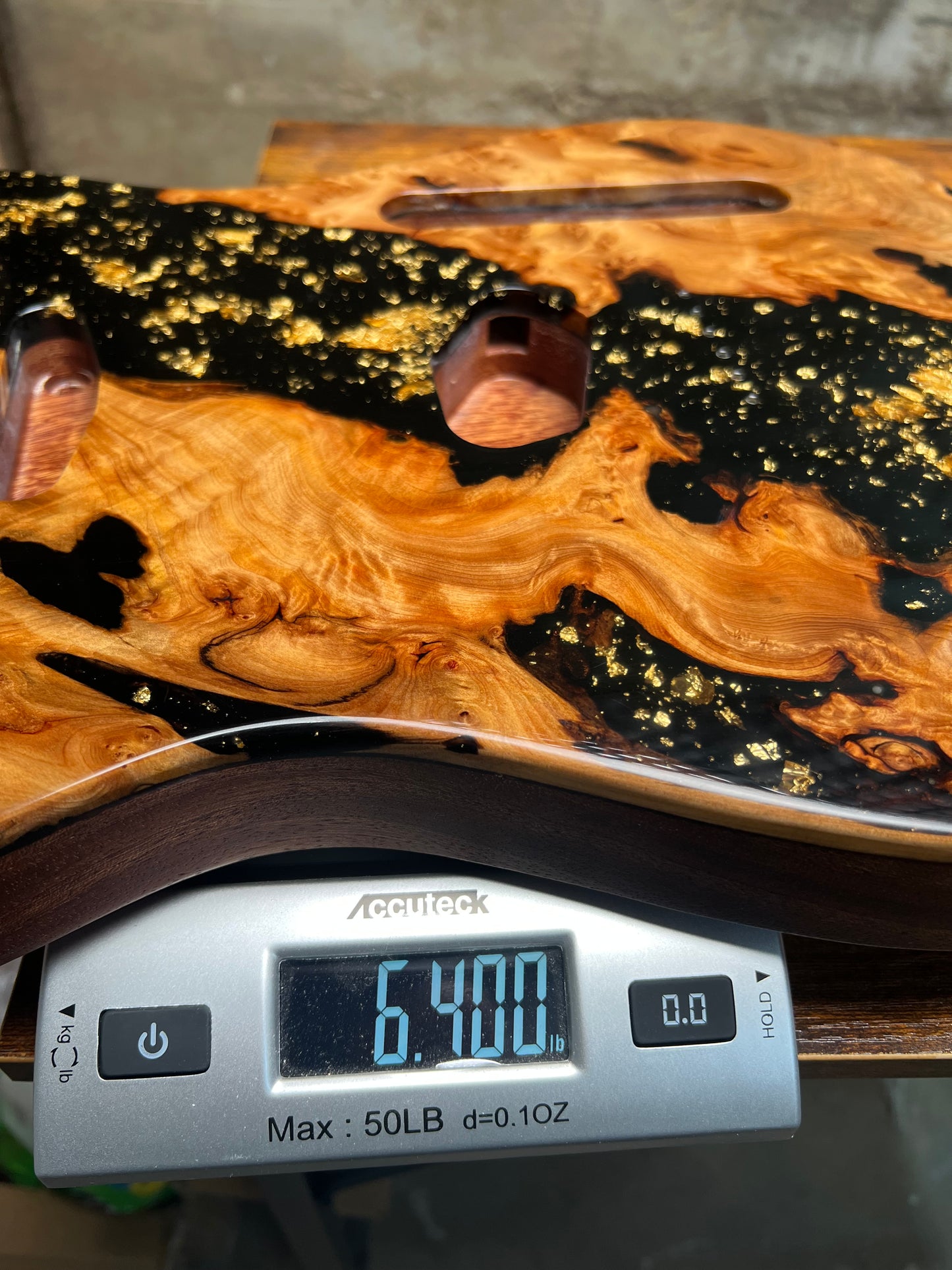 Warmtone CG Burl Epoxy Resin Tele Body “Black Stars”
