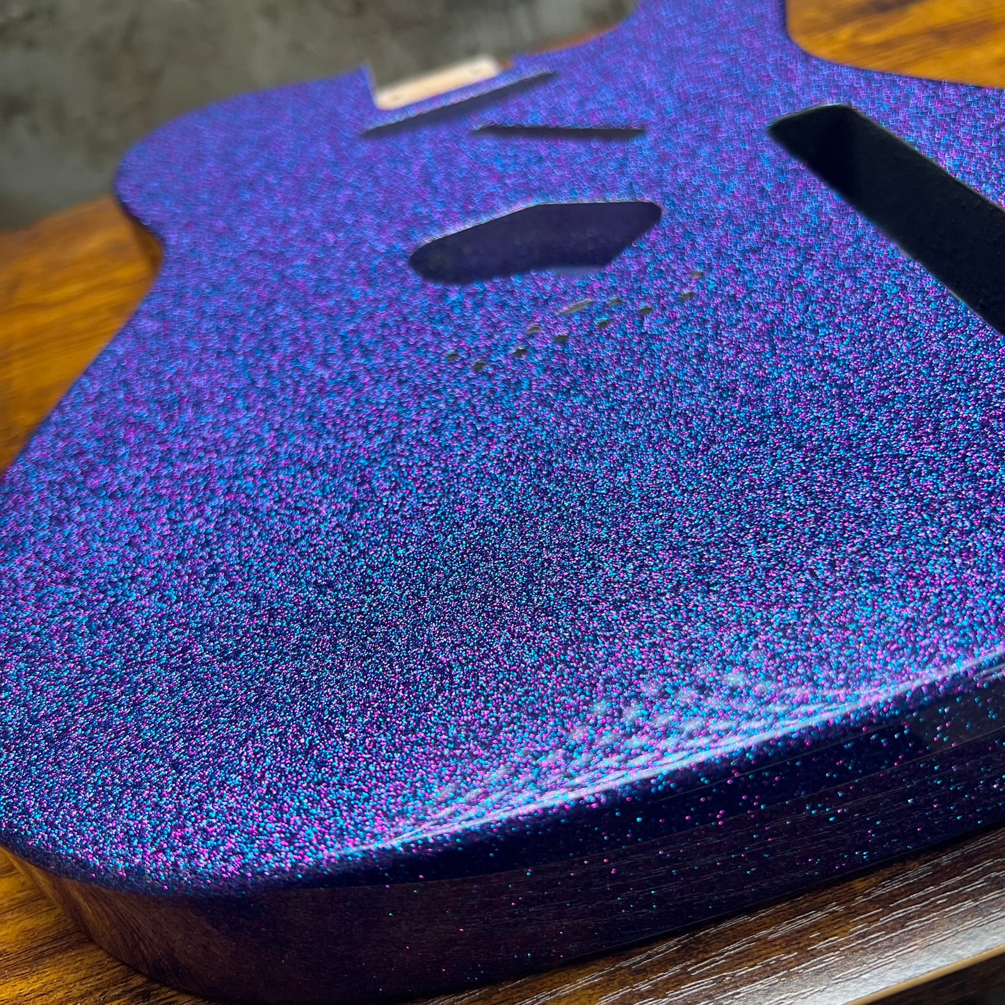 Warmtone Custom Guitars Alder Tele Guitar Body "Blueberry Sparkle"