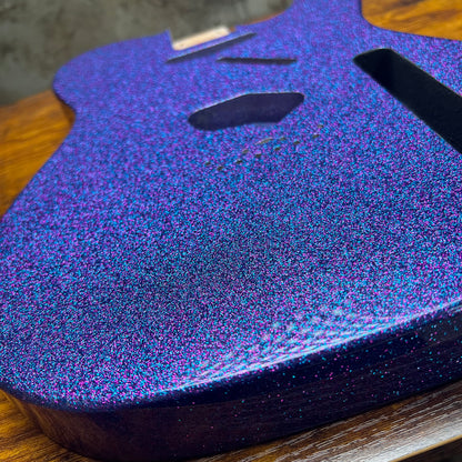 Warmtone Custom Guitars Alder Tele Guitar Body "Blueberry Sparkle"