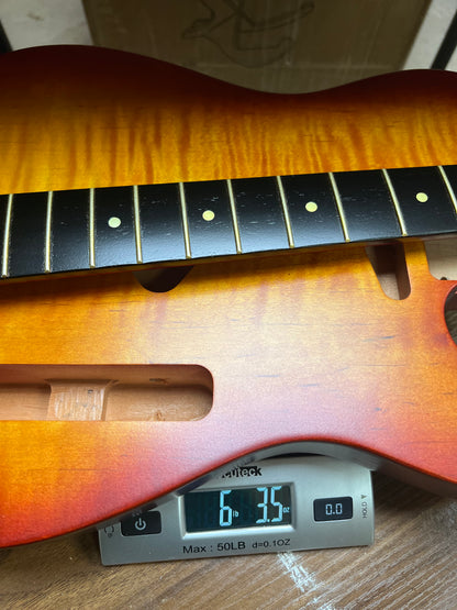 Flamed Maple Tele Body & Neck “Sunset Burst Set” Satin