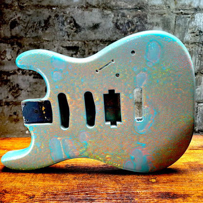 Warmtone Custom Guitars Strat Style Guitar Body “Splatter” 4.6 lbs
