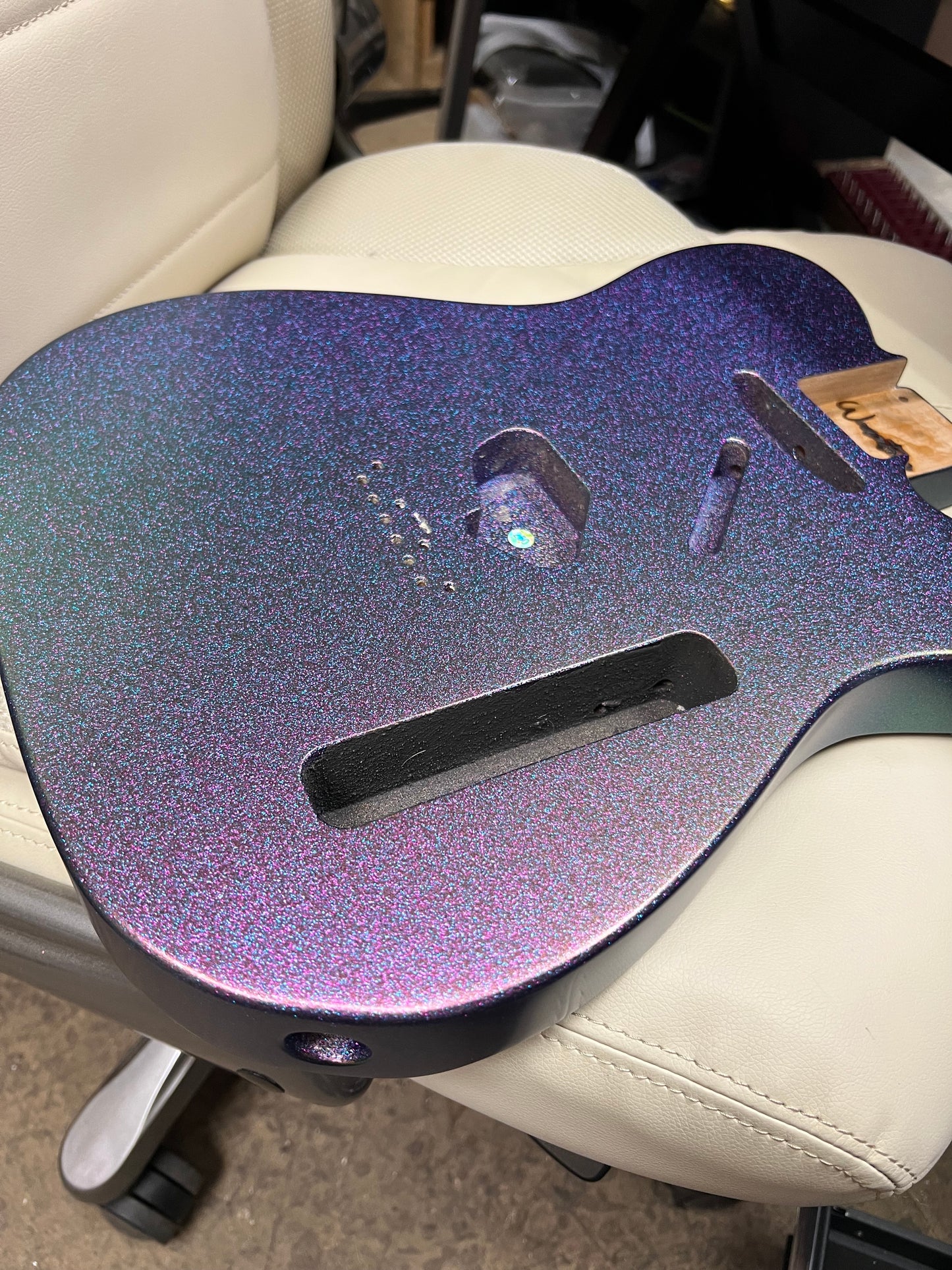 Warmtone CG COLORSHIFT Alder Tele Guitar Body "Blueberry Shift" 5.10lbs