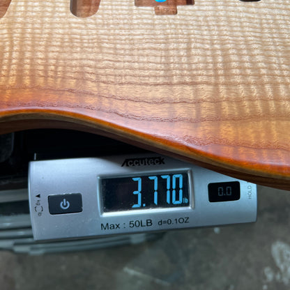 Warmtone CG Hss Strat Style Guitar Body Flamed Maple “Sunset” 3.7lbs