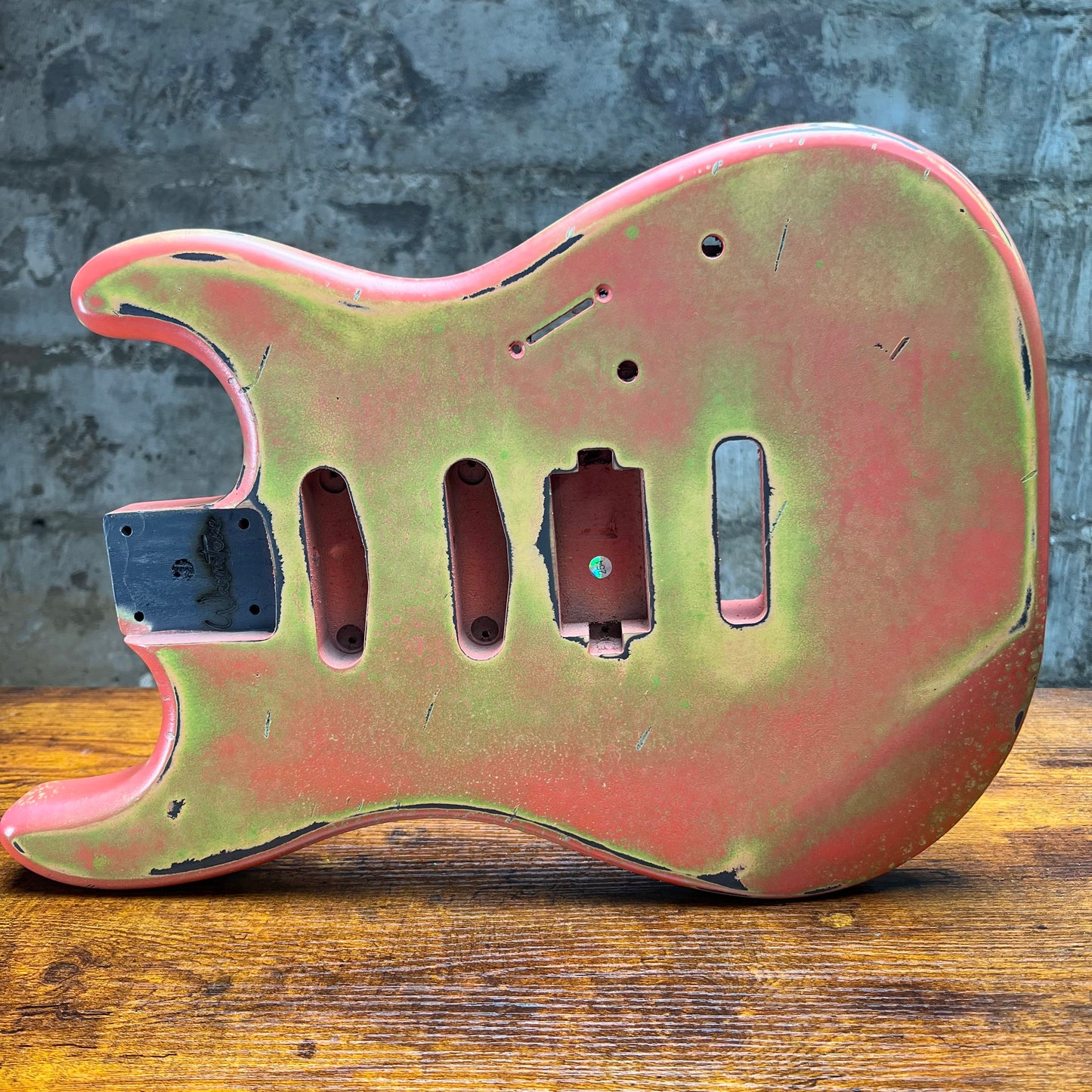 Warmtone CG Hss Strat Style Guitar Body Relic "Faded Pink” Nitro 4.2lbs