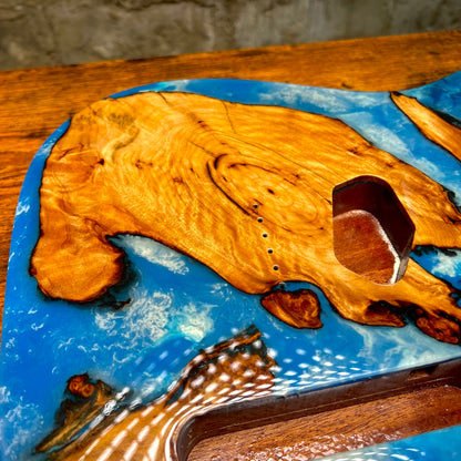 Warmtone Custom Guitars Burl Epoxy Resin Tele Body “Wood Sky”