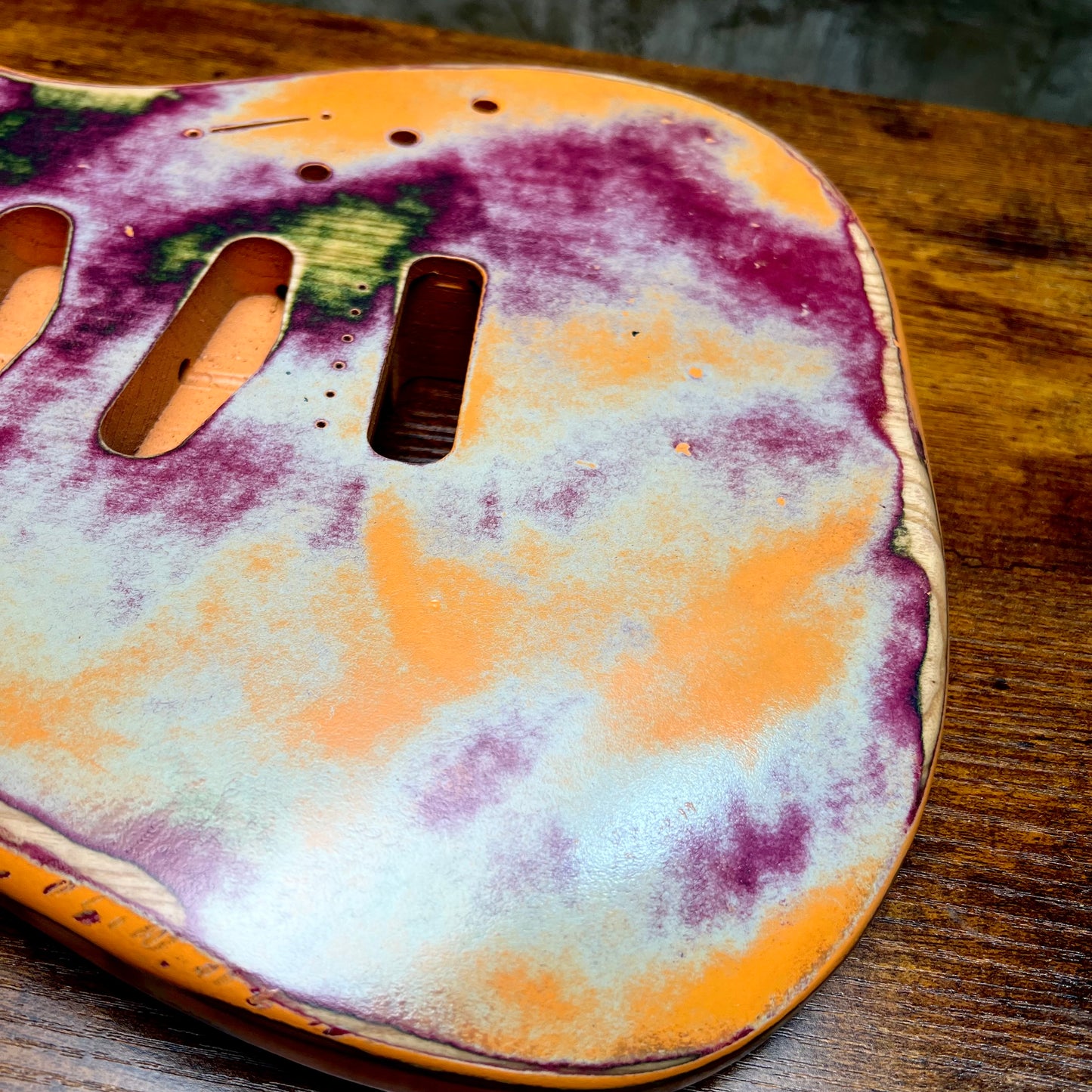 Warmtone CG Hss Strat Style Guitar Body Relic "Anger” Nitro #263