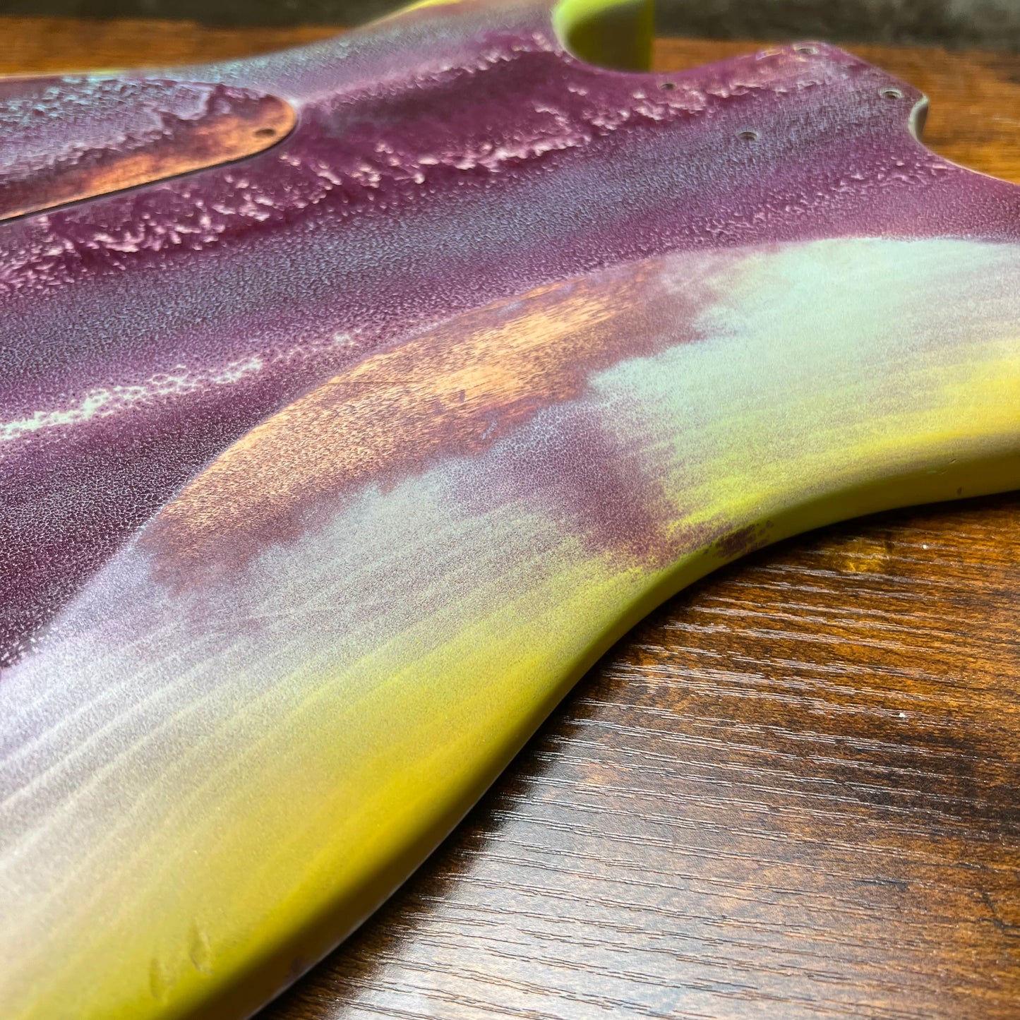 Warmtone Custom Guitars Strat Guitar Body Relic "Purple Stone” Nitro