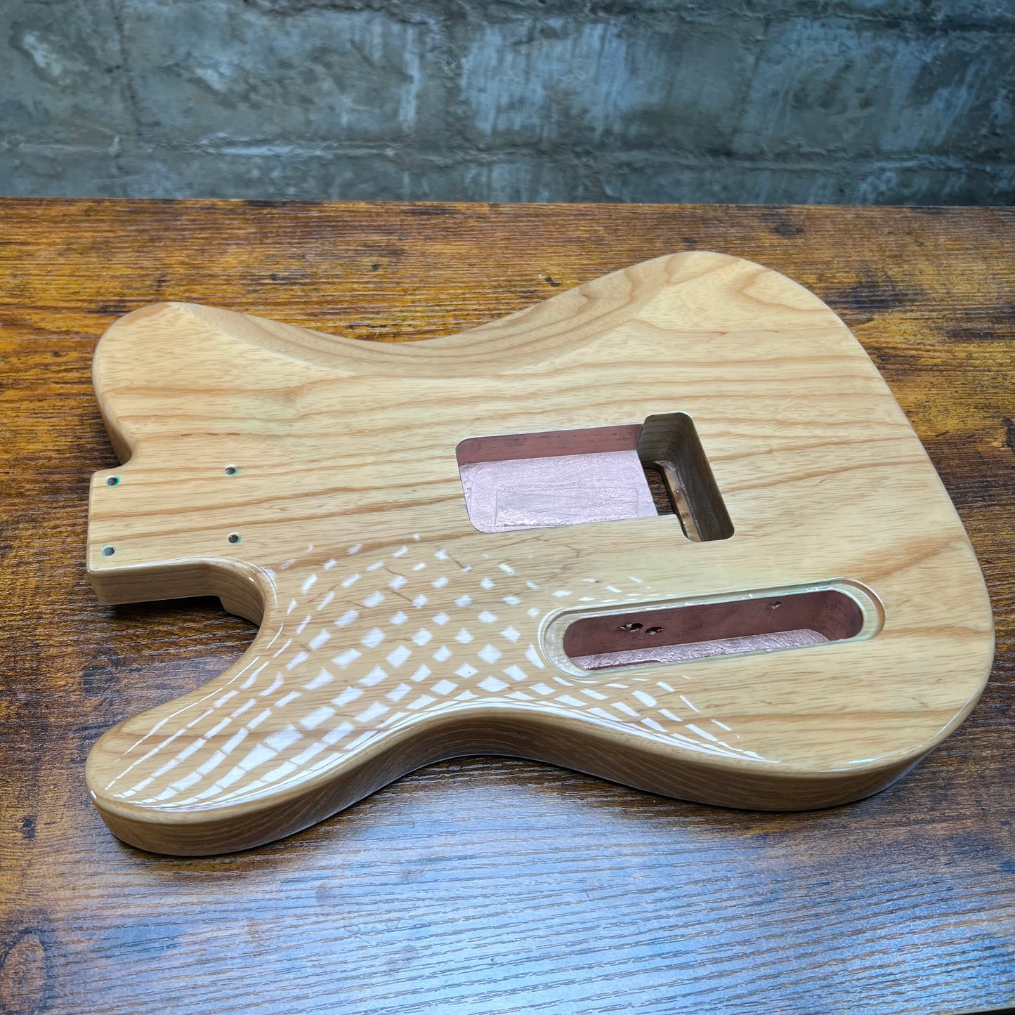 Warmtone CG Burl Telecaster Guitar Body "Dark Leopard” P90 4.8lbs
