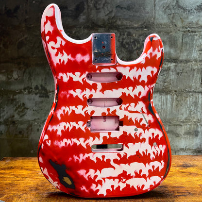 Warmtone Custom Guitars Strat Guitar Body Relic "Hot Flames”Nitro