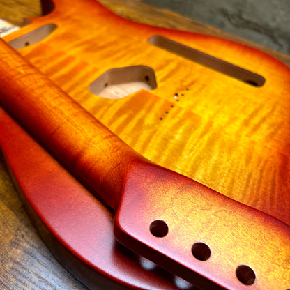 Flamed Maple Tele Body & Neck “Sunset Burst Set” Satin