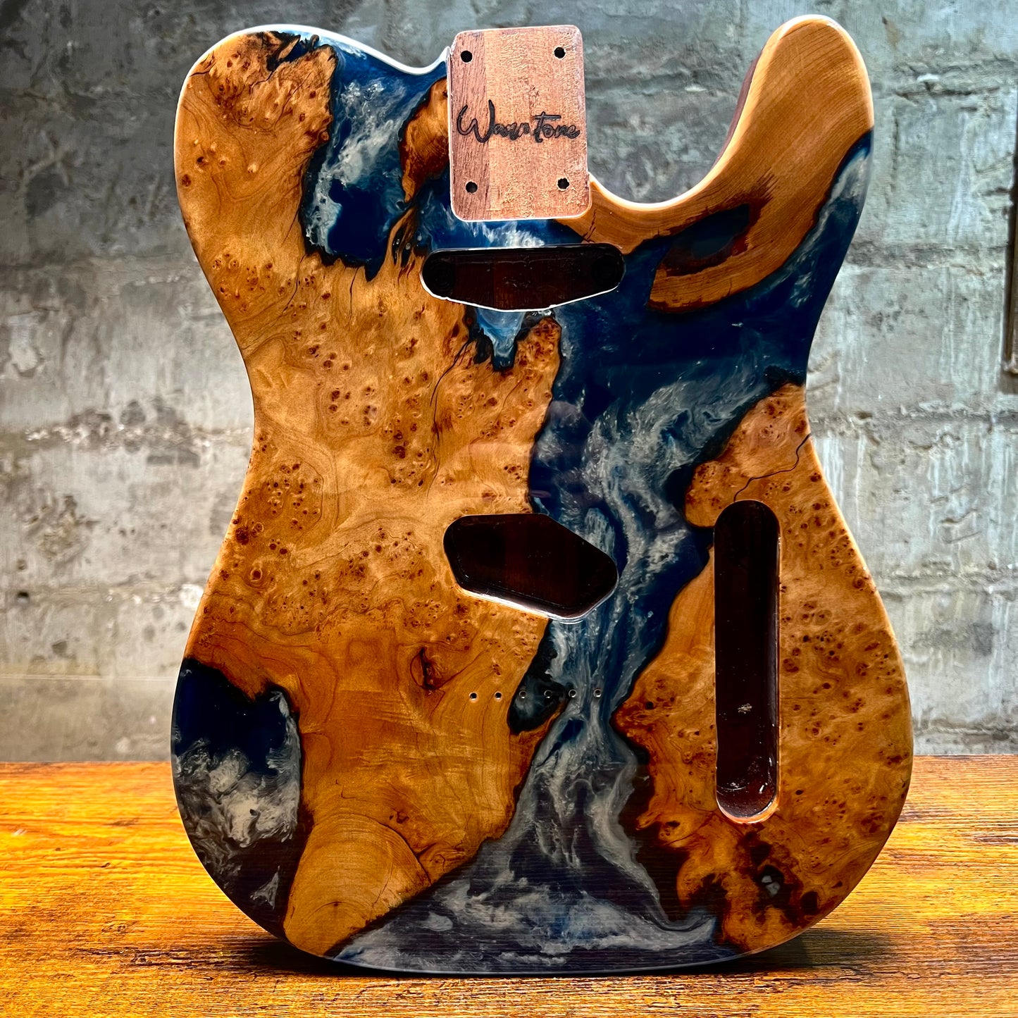 Warmtone Custom Guitars Burl Epoxy Resin Tele Body “Leopard”