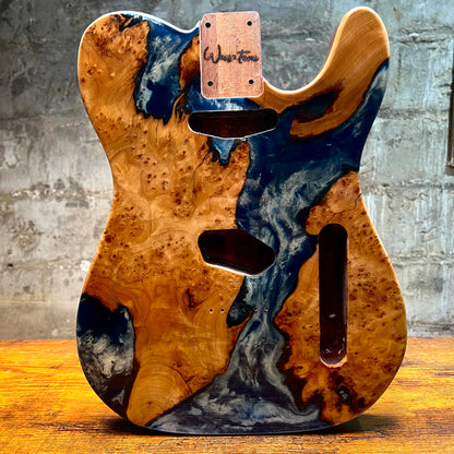Warmtone Custom Guitars Burl Epoxy Resin Tele Body “Leopard”