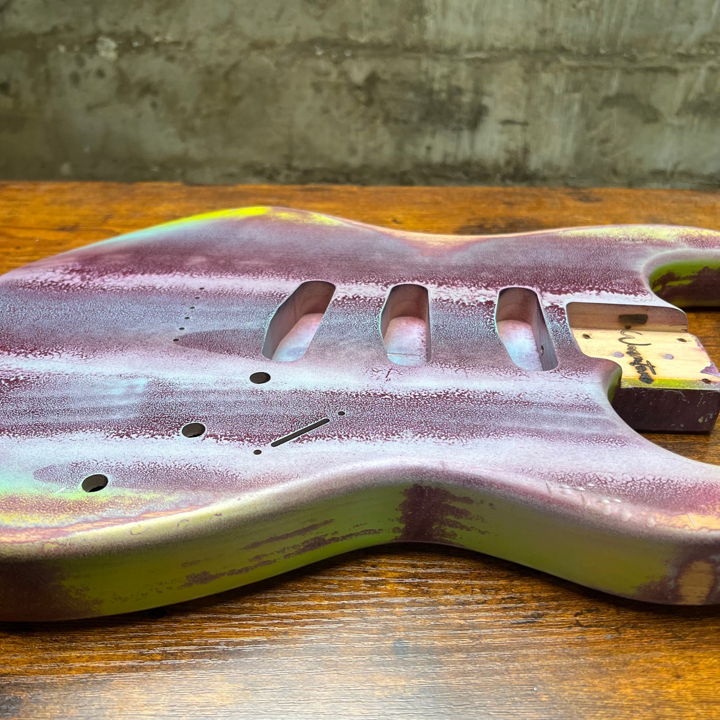 Warmtone Custom Guitars Strat Guitar Body Relic "Purple Stone” Nitro