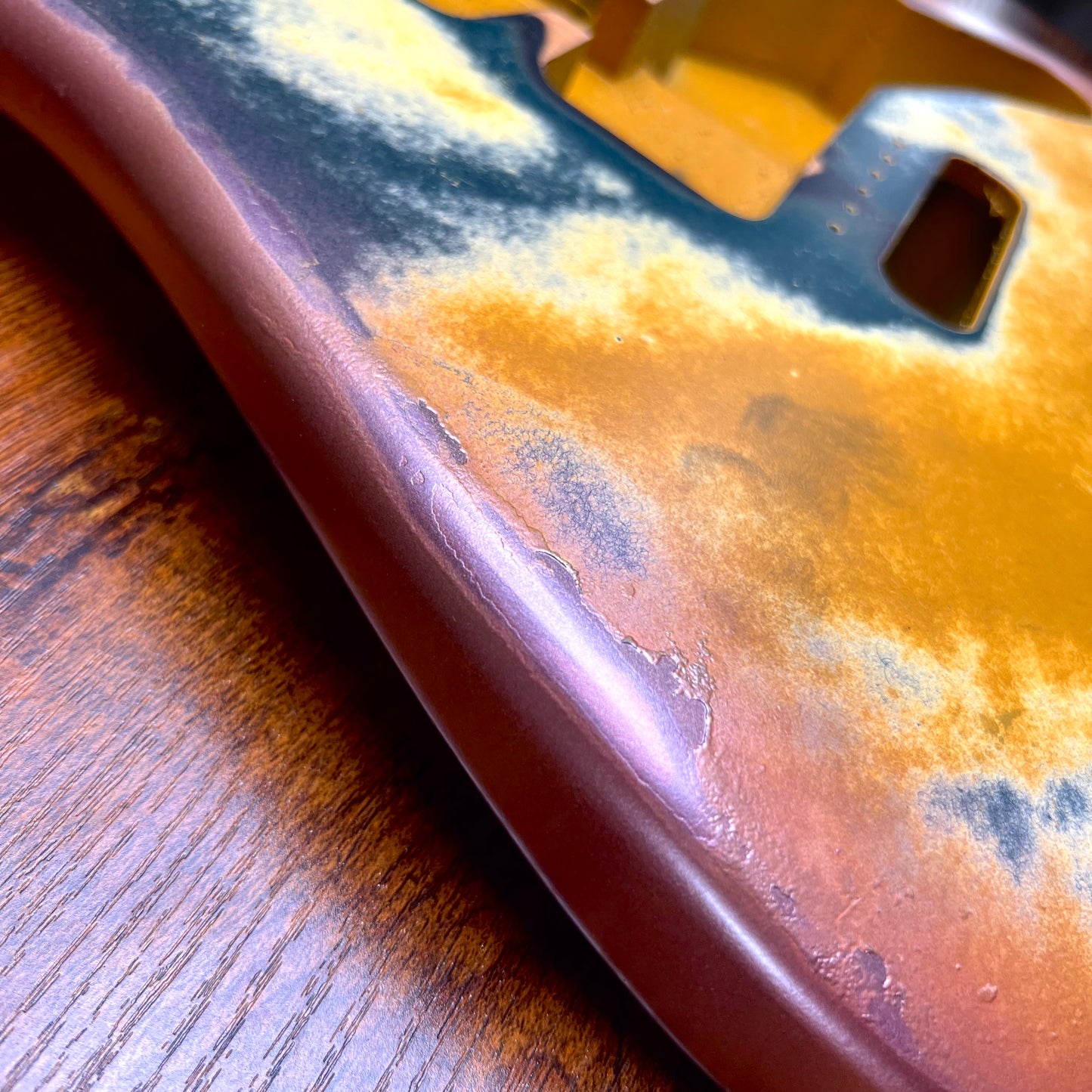 Warmtone CG HSH Strat Style Guitar Body Relic "Stormy Sky” Nitro 4.3lbs