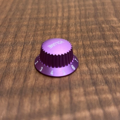 Warmtone CG Anodized Aluminum Strat Knob Set “Violet” Set Screw