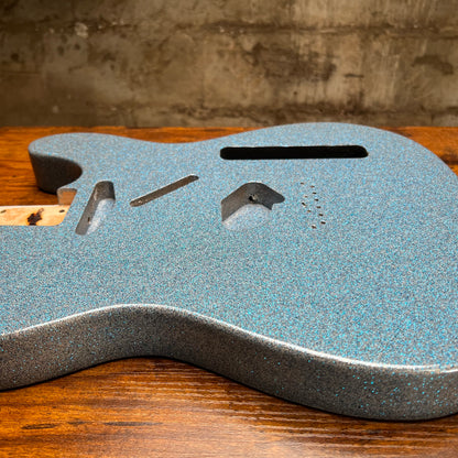 Warmtone Custom Guitars Alder Tele Guitar Body "Snow Blue Sparkle"