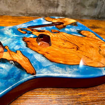 Warmtone Custom Guitars Burl Epoxy Resin Tele Body “Wood Sky”