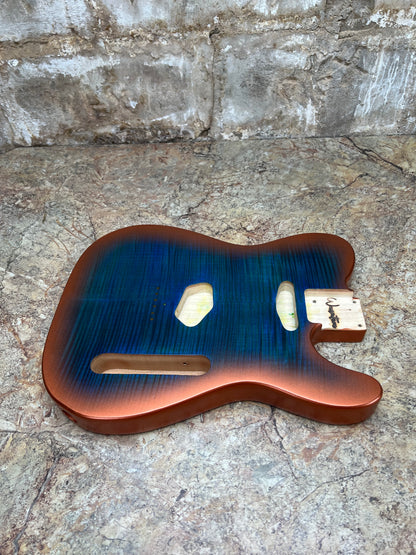 Warmtone Custom Guitars Tele Style Guitar Body “Copper Blue”