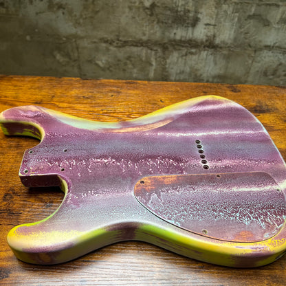 Warmtone Custom Guitars Strat Guitar Body Relic "Purple Stone” Nitro