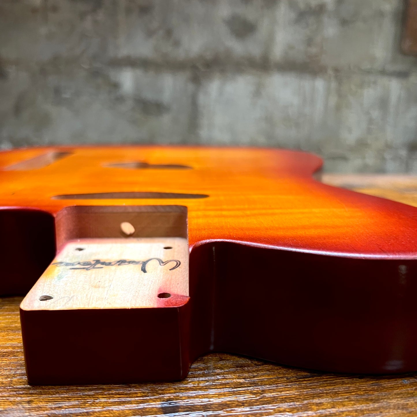 Flamed Maple Tele Body & Neck “Sunset Burst Set” Satin